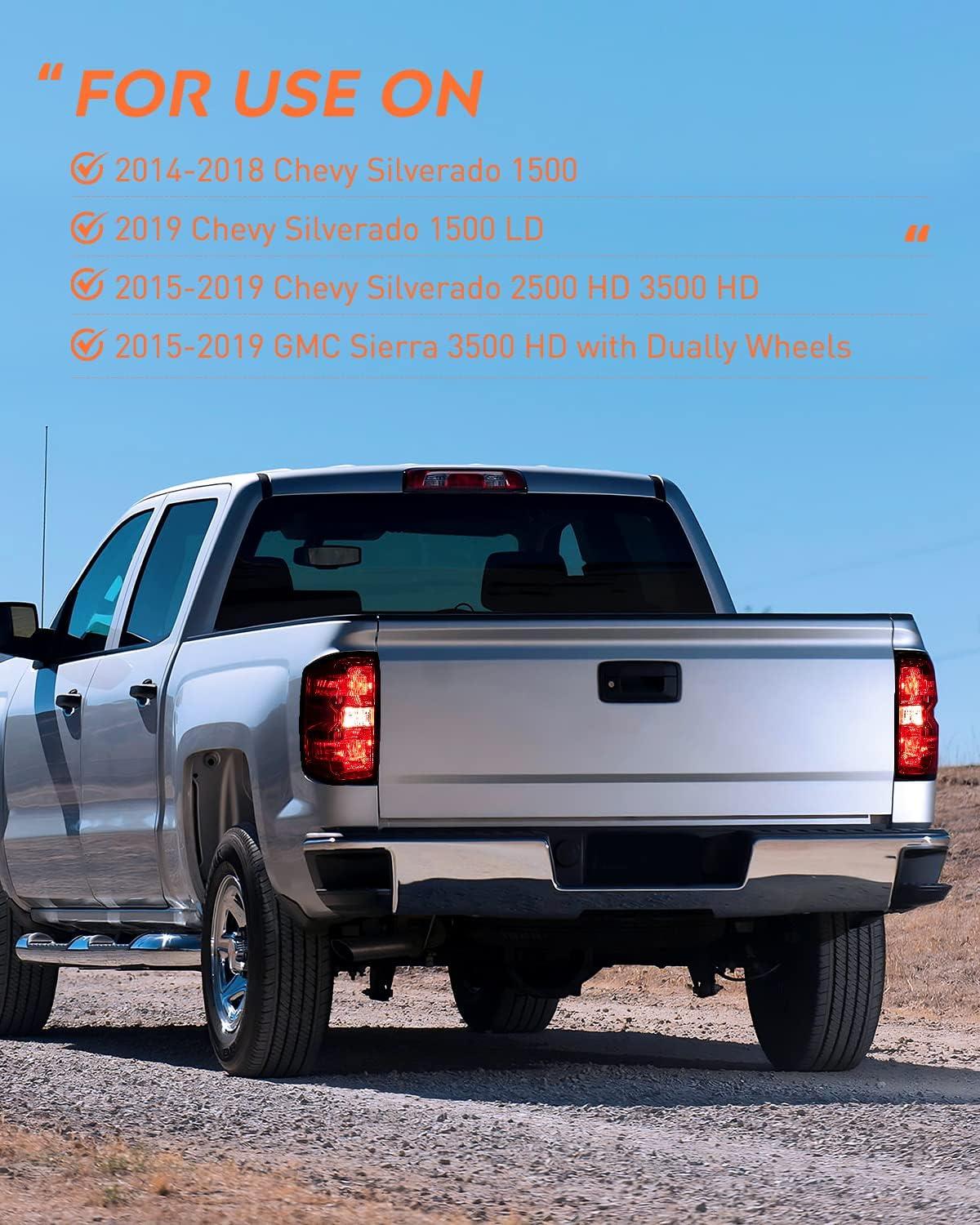 image:imageNilight Taillight Assembly for 2014 2015 2016 2017 2018 2019 Chevy Silverado 1500 2500HD 3500HD 20152019 GMC Sierra 3500HD 2019 Silverado 1500LD OE Style Rear Lamp Driver SidePair of Driver and Passenger Side