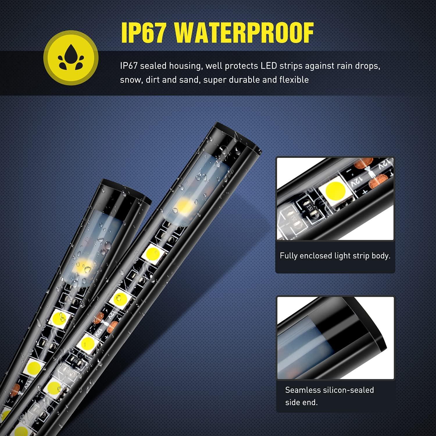image:imageNilight Truck Tailgate Bar 60Inch Triple Row 504 LED Strip with 2PCS 60Inch 180 LEDs Bed Strip Kit for Cargo Pickup Truck SUV RV Boat 2 Years Warranty