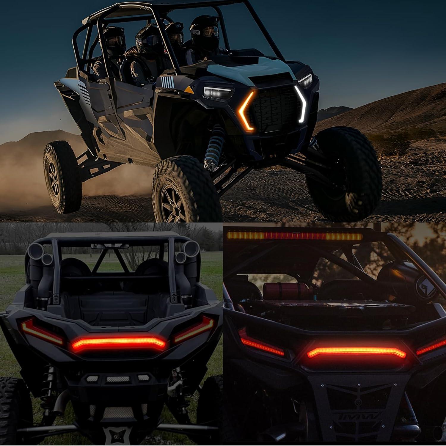 image:imageNilight Turn Signal Fang Lights LED Accent Street Legal Front Signature Light Compatible with Polaris RZR XP 1000 Turbo Accessories 2019 2020 2021 2022 2023Turn Signal Lights wTail Light