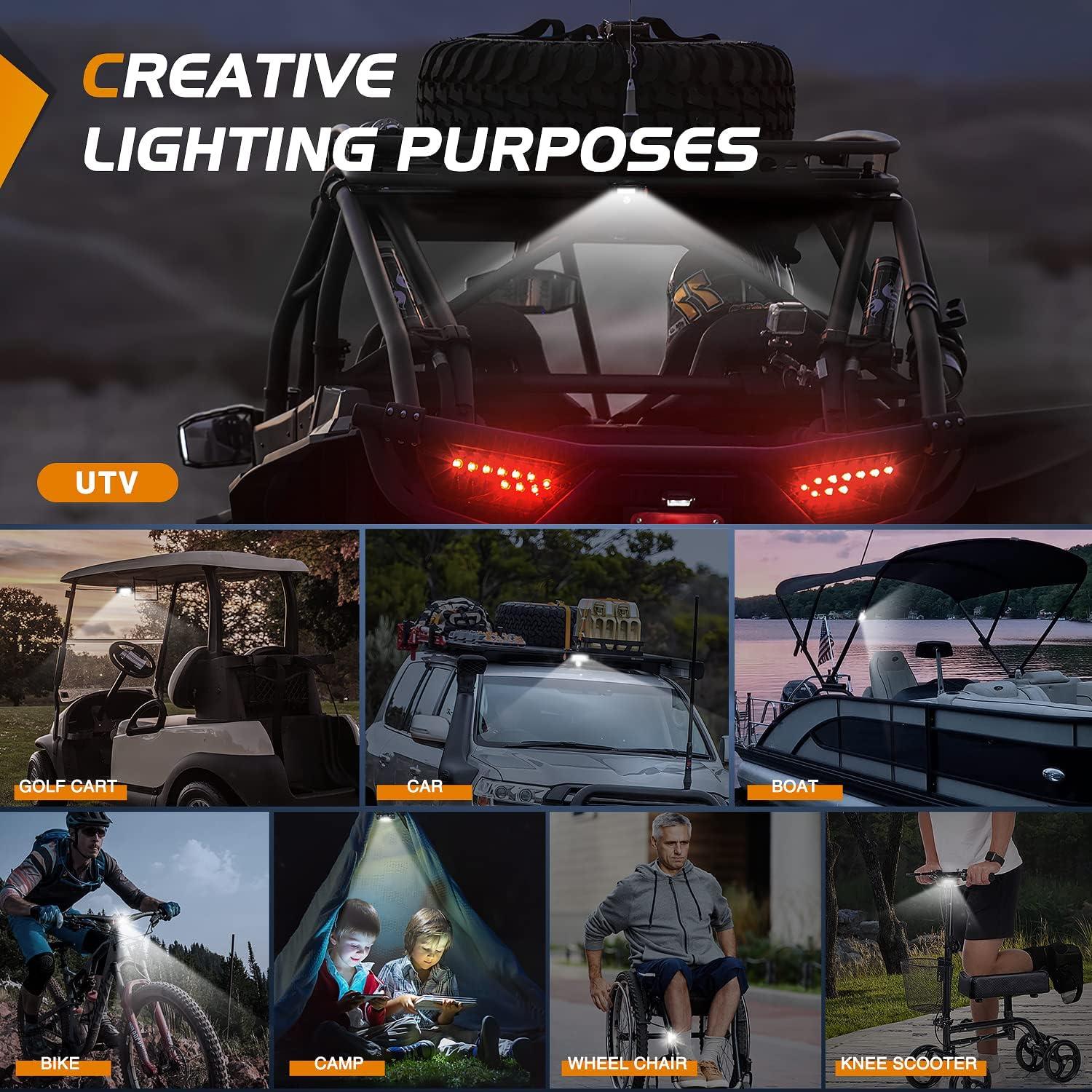 image:imageNilight UTV Dome Light Universal 1520 Roll Bar Mount LED Interior Spot Flood Combo Beam LED Lights for UTVs ATVs CanAm Polaris RZR Dune Buggy Golf Cart OffRoad Vehicle Boat1PC UTV Dome Light