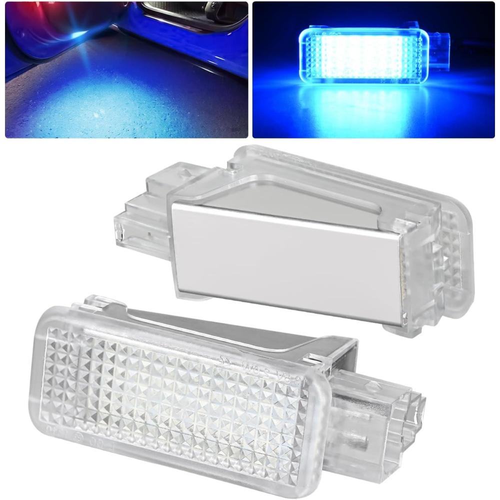 image:imageNilight 2PCS LED Interior Door Panel Light Courtesy Warning Lights Blue Red Plug and Play Compatible with Chevy GMC CK Silverado Sierra 1500 2500 3500 HD Suburban Cadillac Escalade Hummer H2Blue