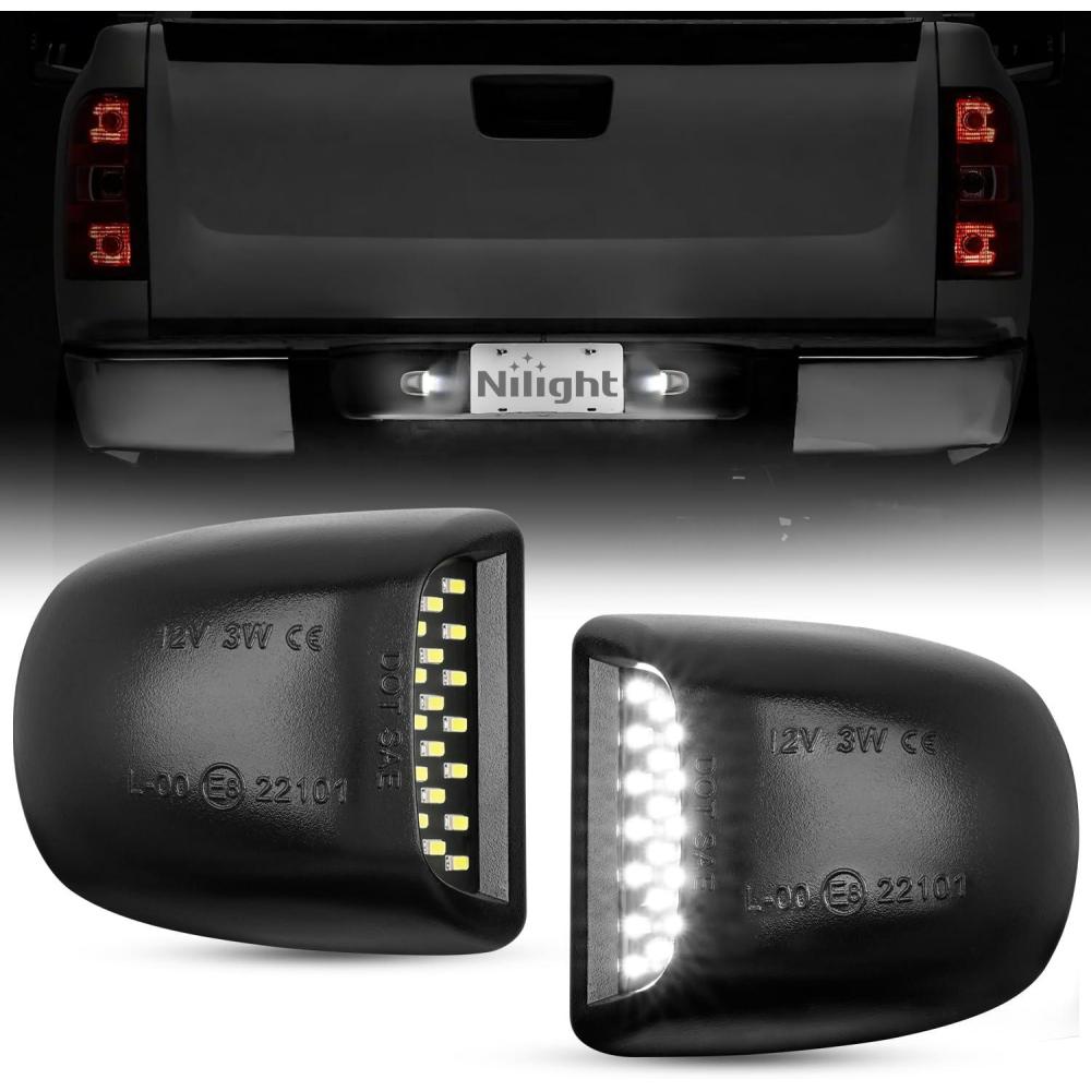 image:imageNilight License Plate Light Compatible with 1994 1995 1996 1997 1998 1999 2000 2001 Dodge Ram 1500 2500 3500 2002 RAM 2500 3500 6000K White 2PCS Pack19992013SilveradoSierra20072013Escalade