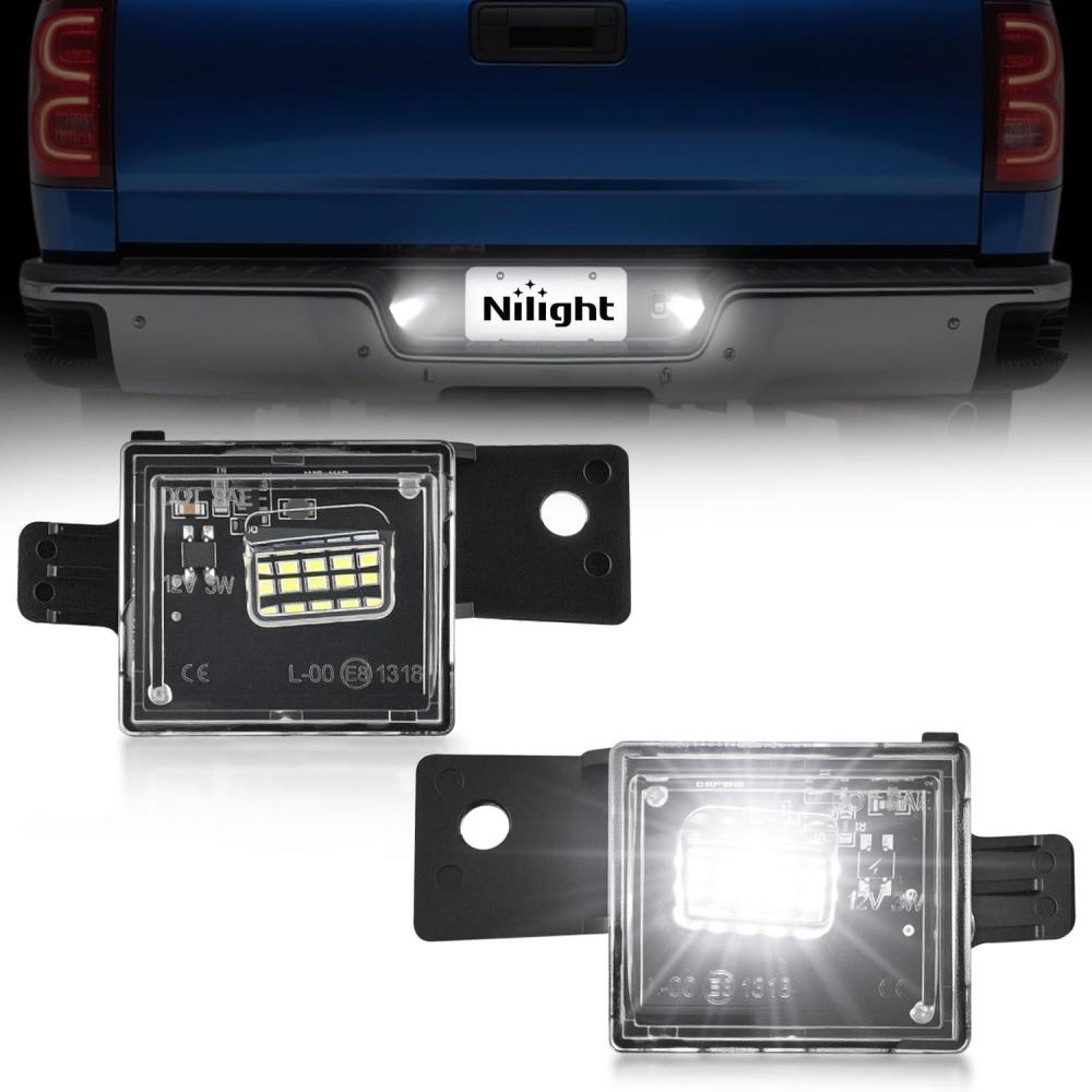 image:imageNilight License Plate Light Compatible with 1994 1995 1996 1997 1998 1999 2000 2001 Dodge Ram 1500 2500 3500 2002 RAM 2500 3500 6000K White 2PCS Pack20142023 Chevy SilveradoGMC Sierra