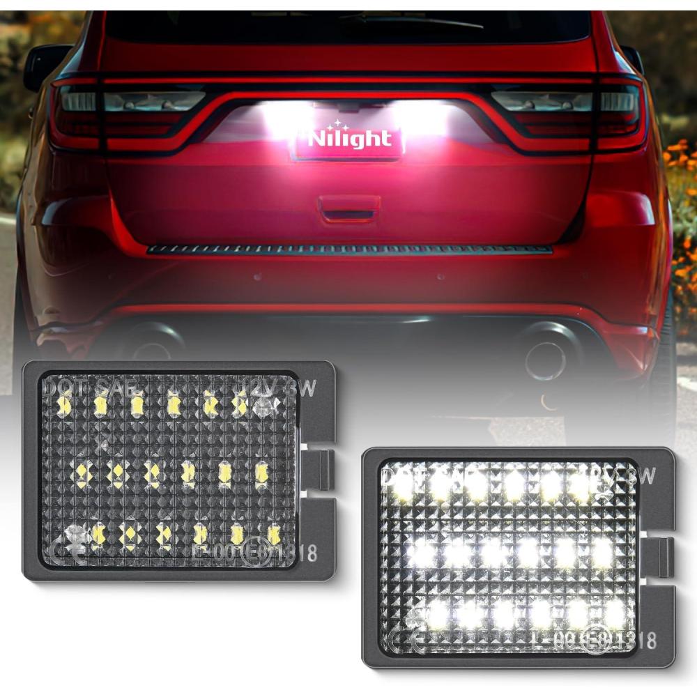 image:imageNilight License Plate Light Compatible with 1994 1995 1996 1997 1998 1999 2000 2001 Dodge Ram 1500 2500 3500 2002 RAM 2500 3500 6000K White 2PCS Pack20142023 Durango