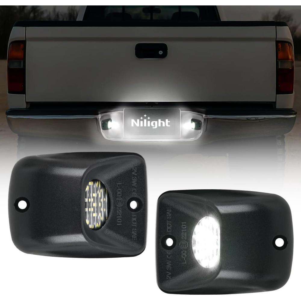 image:imageNilight License Plate Light Compatible with 1994 1995 1996 1997 1998 1999 2000 2001 Dodge Ram 1500 2500 3500 2002 RAM 2500 3500 6000K White 2PCS PackBlack 19952004 Tacoma
