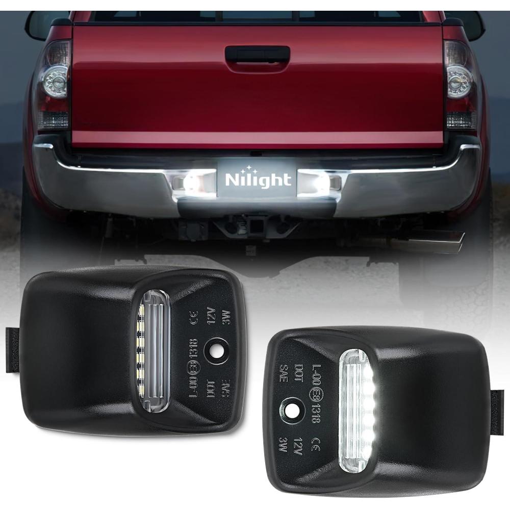 image:imageNilight License Plate Light Compatible with 1994 1995 1996 1997 1998 1999 2000 2001 Dodge Ram 1500 2500 3500 2002 RAM 2500 3500 6000K White 2PCS PackBlack 20052015 Tacoma20002013 Tundra