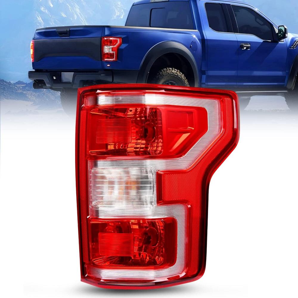 image:imageNilight Taillight Assembly for 2018 2019 2020 Ford F150 F150 Pickup Truck Right Tail Light Rear Lamp Replacement OE Style Red Housing with Bulbs and Harness Passenger Side