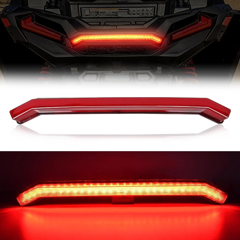 image:imageNilight Turn Signal Fang Lights LED Accent Street Legal Front Signature Light Compatible with Polaris RZR XP 1000 Turbo Accessories 2019 2020 2021 2022 2023Center Tail LightRed Housing