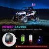 Nilight 1PC 4FT Spiral RGB Led Whip Light with Spring Base Chasing Light RF Remote Control Lighted Antenna Whips for Can-Am ATV UTV RZR Polaris Dune Buggy Offroad Truck, 2 Years Warranty(RGB COB-Remote APP Control)