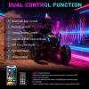 Nilight 1PC 4FT Spiral RGB Led Whip Light with Spring Base Chasing Light RF Remote Control Lighted Antenna Whips for Can-Am ATV UTV RZR Polaris Dune Buggy Offroad Truck, 2 Years Warranty(RGB COB-Remote APP Control)