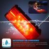Nilight 2PCS 12V LED Submersible Low Profile Rectangular Trailer Lights with 1PC Red 9 LED ID Bar Marker Tail Identification Light for Truck RV Car Bus Trailer Van Caravan Boat, 2 Years Warranty