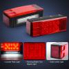 Nilight 2PCS 12V LED Submersible Low Profile Rectangular Trailer Lights with 1PC Red 9 LED ID Bar Marker Tail Identification Light for Truck RV Car Bus Trailer Van Caravan Boat, 2 Years Warranty