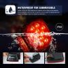 Nilight 2PCS 12V LED Submersible Low Profile Square Trailer Lights with 1PC Red 9 LED ID Bar Marker Tail Identification Light for Truck RV Car Bus Trailer Van Caravan Boat, 2 Years Warranty