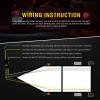 Nilight 2PCS 12V LED Submersible Low Profile Square Trailer Lights with 1PC Red 9 LED ID Bar Marker Tail Identification Light for Truck RV Car Bus Trailer Van Caravan Boat, 2 Years Warranty