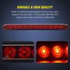 Nilight 2PCS 16” 11 LED Red Trailer Light Bar with 10PCS 3/4 Inch Round Mini LED Clearance Light for Truck RV Car Bus Trailer Van Caravan Boat, 2 Years Warranty