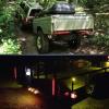 Nilight 2PCS 16” 11 LED Red Trailer Light Bar with 10PCS 3/4 Inch Round Mini LED Clearance Light for Truck RV Car Bus Trailer Van Caravan Boat, 2 Years Warranty