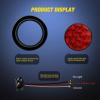 Nilight 2PCS 4Inch Round Red LED Trailer Tail Lights with 5PCS 4 LED Round Trailer LED Marker Clearance Light for Truck RV Car Bus Trailer Van Caravan Boat, 2 Years Warranty