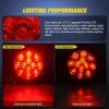 Nilight 2PCS 4Inch Round Red LED Trailer Tail Lights with 5PCS 4 LED Round Trailer LED Marker Clearance Light for Truck RV Car Bus Trailer Van Caravan Boat, 2 Years Warranty