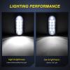 Nilight 2PCS 6″ Oval White LED Tail Trailer Lights with 10PCS 3/4 Inch Round Mini LED Clearance Light for Truck RV Car Bus Trailer Van Caravan Boat, 2 Years Warranty