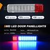 Nilight 2PCS LED Interior Door Panel Light Courtesy Warning Lights Blue Red Plug and Play Compatible with Chevy GMC C/K Silverado Sierra 1500 2500 3500 HD Suburban Cadillac Escalade Hummer H2(Red/Blue)