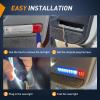 Nilight 2PCS LED Interior Door Panel Light Courtesy Warning Lights Blue Red Plug and Play Compatible with Chevy GMC C/K Silverado Sierra 1500 2500 3500 HD Suburban Cadillac Escalade Hummer H2(Red/Blue)