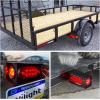 Nilight 2PCS Steel Trailer Light Boxes Housing Kit w/6Inch Oval LED Trailer Tail Lights 2Inch Round LED Side Marker Lights with 10PCS 3/4 Inch Round Mini LED Clearance Light, 2 Years Warranty