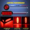 Nilight 2PCS Steel Trailer Light Boxes Housing Kit w/6Inch Oval LED Trailer Tail Lights 2Inch Round LED Side Marker Lights with 10PCS 3/4 Inch Round Mini LED Clearance Light, 2 Years Warranty