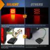 Nilight 6Inch Oval Tail Light 2PCS 35LED Arrow Red Running Stop Brake Lights Surface Mount Waterproof for 12V Caravan Truck RV Camper Trailer Bus(LED Brake Trailer Light 1PCS)