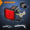 Nilight 6Inch Oval Tail Light 2PCS 35LED Arrow Red Running Stop Brake Lights Surface Mount Waterproof for 12V Caravan Truck RV Camper Trailer Bus(LED Brake Trailer Light 1PCS)