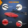 Nilight 6Inch Oval Tail Light 2PCS 35LED Arrow Red Running Stop Brake Lights Surface Mount Waterproof for 12V Caravan Truck RV Camper Trailer Bus(Motorcycle Tail Lights Red 2PCS)