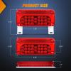 Nilight 6Inch Oval Tail Light 2PCS 35LED Arrow Red Running Stop Brake Lights Surface Mount Waterproof for 12V Caravan Truck RV Camper Trailer Bus(RV Tail Light 54LED 2PCS)