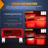 Nilight 6Inch Oval Tail Light 2PCS 35LED Arrow Red Running Stop Brake Lights Surface Mount Waterproof for 12V Caravan Truck RV Camper Trailer Bus(RV Tail Light 72LED 2PCS)