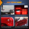 Nilight 6Inch Oval Tail Light 2PCS 35LED Arrow Red Running Stop Brake Lights Surface Mount Waterproof for 12V Caravan Truck RV Camper Trailer Bus(RV Tail Light 54LED 2PCS)