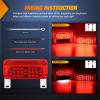 Nilight 6Inch Oval Tail Light 2PCS 35LED Arrow Red Running Stop Brake Lights Surface Mount Waterproof for 12V Caravan Truck RV Camper Trailer Bus(RV Tail Light 54LED 2PCS)