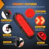 Nilight 6Inch Oval Tail Light 2PCS 35LED Arrow Red Running Stop Brake Lights Surface Mount Waterproof for 12V Caravan Truck RV Camper Trailer Bus(Red Arrow Lights 2Pcs)