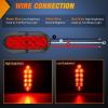 Nilight 6Inch Oval Tail Light 2PCS 35LED Arrow Red Running Stop Brake Lights Surface Mount Waterproof for 12V Caravan Truck RV Camper Trailer Bus(Red Lights Screws 4PCS)