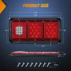 Nilight 6Inch Oval Tail Light 2PCS 35LED Arrow Red Running Stop Brake Lights Surface Mount Waterproof for 12V Caravan Truck RV Camper Trailer Bus(Triple Tail Light 36LED 2PCS)