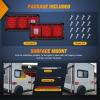 Nilight 6Inch Oval Tail Light 2PCS 35LED Arrow Red Running Stop Brake Lights Surface Mount Waterproof for 12V Caravan Truck RV Camper Trailer Bus(Triple Tail Light 36LED 2PCS)
