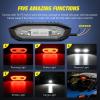 Nilight 6Inch Oval Tail Light 2PCS 35LED Arrow Red Running Stop Brake Lights Surface Mount Waterproof for 12V Caravan Truck RV Camper Trailer Bus(UTV LED Chase Brake Light 1PCS)