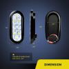 Nilight 6Inch Oval Tail Light 2PCS 35LED Arrow Red Running Stop Brake Lights Surface Mount Waterproof for 12V Caravan Truck RV Camper Trailer Bus(White Lights 2PCS)