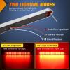 Nilight LED Tail Light 2PCS 17 Inch 40LED Red Running Tail Stop Brake Lights w/Chrome Bezel Waterproof Surface Mount for 12V Towing Trailer Truck RV Camper Boat(2Pcs 17″ Red 40LED w/chrome bezel)