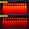 Nilight LED Tail Light 2PCS 17 Inch 40LED Red Running Tail Stop Brake Lights w/Chrome Bezel Waterproof Surface Mount for 12V Towing Trailer Truck RV Camper Boat(2Pcs 16″ Red 11LED)