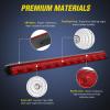 Nilight LED Tail Light 2PCS 17 Inch 40LED Red Running Tail Stop Brake Lights w/Chrome Bezel Waterproof Surface Mount for 12V Towing Trailer Truck RV Camper Boat(1Pc 16″ Red 12LED)