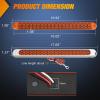 Nilight LED Tail Light 2PCS 17 Inch 40LED Red Running Tail Stop Brake Lights w/Chrome Bezel Waterproof Surface Mount for 12V Towing Trailer Truck RV Camper Boat(2Pcs 17″ Amber 40LED w/chrome bezel)