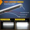 Nilight LED Tail Light 2PCS 17 Inch 40LED Red Running Tail Stop Brake Lights w/Chrome Bezel Waterproof Surface Mount for 12V Towing Trailer Truck RV Camper Boat(2Pcs 17″ White 40LED w/chrome bezel)