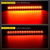 Nilight LED Tail Light 2PCS 17 Inch 40LED Red Running Tail Stop Brake Lights w/Chrome Bezel Waterproof Surface Mount for 12V Towing Trailer Truck RV Camper Boat(2Pcs 10″ Red 15LED)