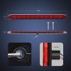 Nilight LED Tail Light 2PCS 17 Inch 40LED Red Running Tail Stop Brake Lights w/Chrome Bezel Waterproof Surface Mount for 12V Towing Trailer Truck RV Camper Boat(2Pcs 16″ Red 11LED)