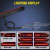 Nilight LED Tail Light 2PCS 17 Inch 40LED Red Running Tail Stop Brake Lights w/Chrome Bezel Waterproof Surface Mount for 12V Towing Trailer Truck RV Camper Boat(1Pc 16″ Red 12LED)