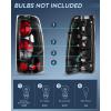 Nilight Taillight Assembly Compatible with 1999 2000 2001 2002 2003 2004 2005 2006 2007 Chevy Silverado 1500 2500 3500 99-02 GMC Sierra Rear Lamp Replacement with Classic Body OE Style(black)