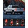 Nilight Taillight Assembly Compatible with 1999 2000 2001 2002 2003 2004 2005 2006 2007 Chevy Silverado 1500 2500 3500 99-02 GMC Sierra Rear Lamp Replacement with Classic Body OE Style(Chrome)